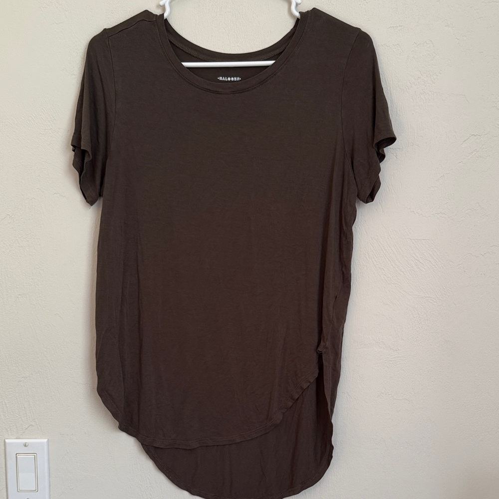 Halogen Dark Olive Green Short Sleeve Tunic Top Women’s Size M
